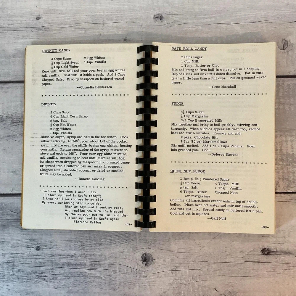 Cookbook Recipes Youth Choir Exchange Avenue Baptist Church 1971 Oklahoma City
